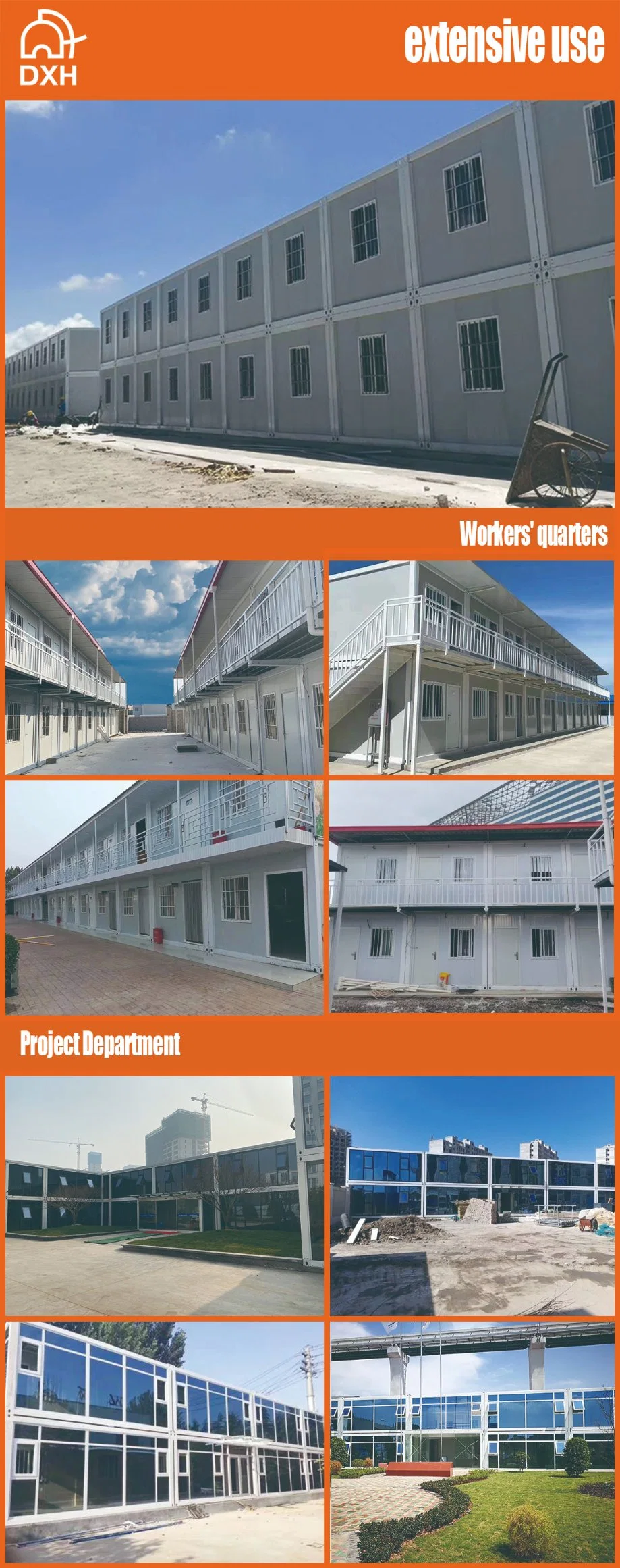 Prefabricated Modular Tiny Container House Homes Flat Pack Shipping Containers Office House Dormitory House Portable House Detachable Container House